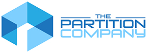 The Partition Company Logo in Blue and White